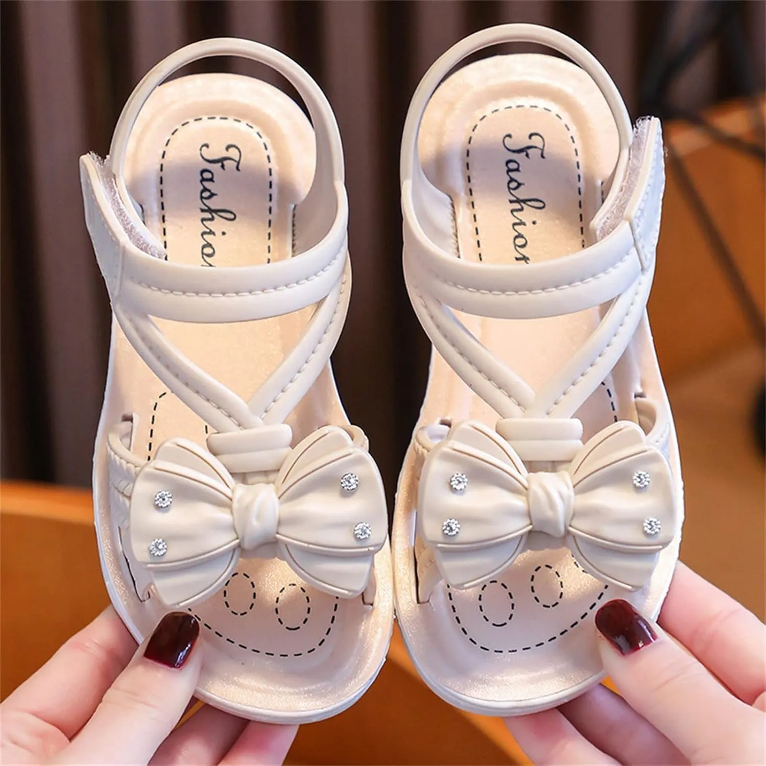Toddler Girls Open Toe Bow Sandals 2025 Summer Fashion Lightweight Comfortable Soft Sole Baby Princess Dress Shoes