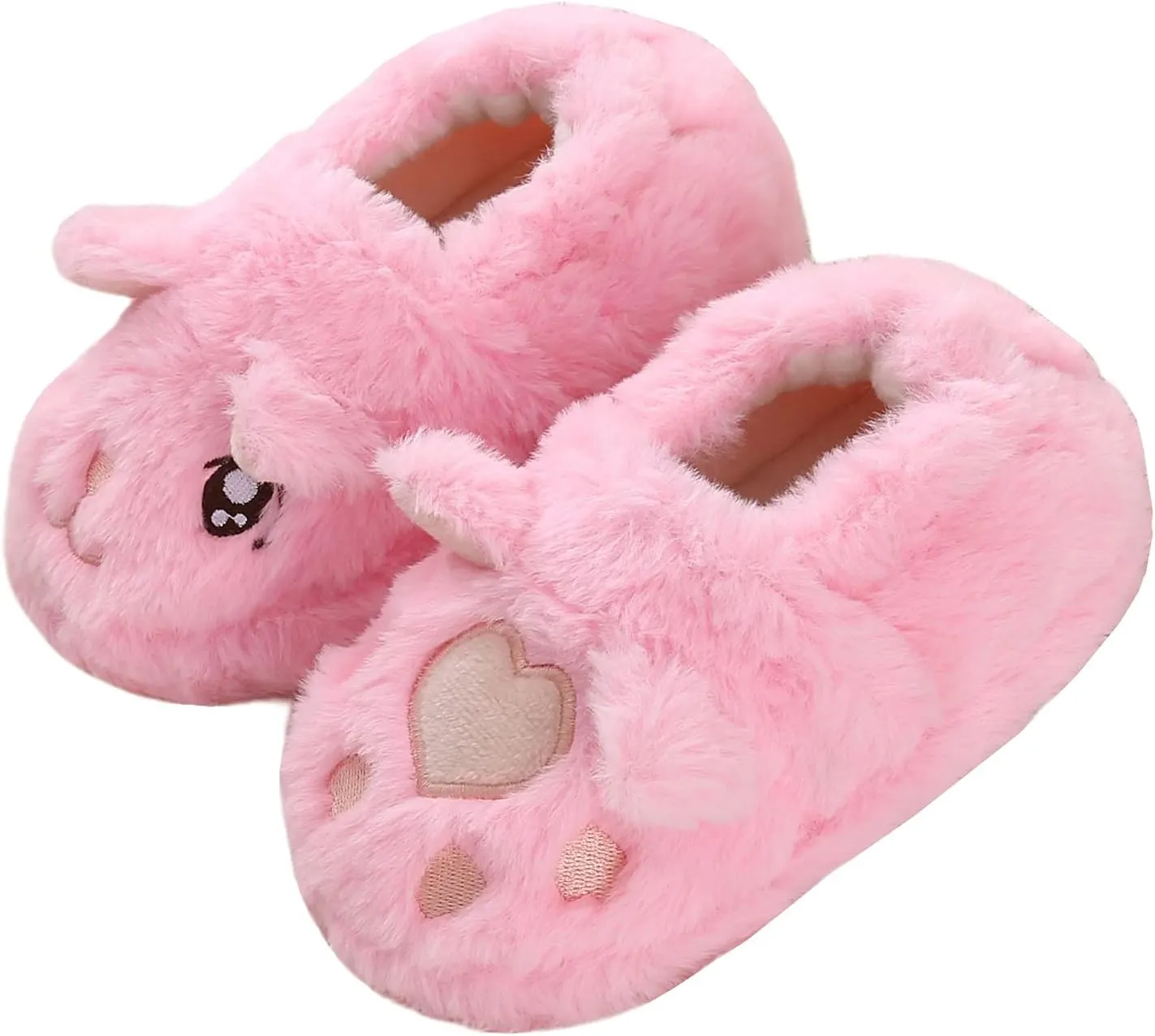 Toddler Girls Slippers Cartoon Plush Warm Shoes
