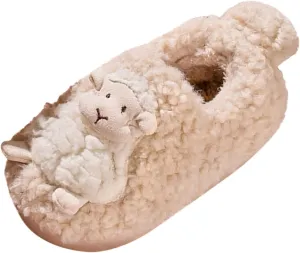 Toddler House Shoes Boys Fuzzy Slip On Slippers Soft Sole Flat Bottom Slipper Baby Non Slip Bedroom Slippers