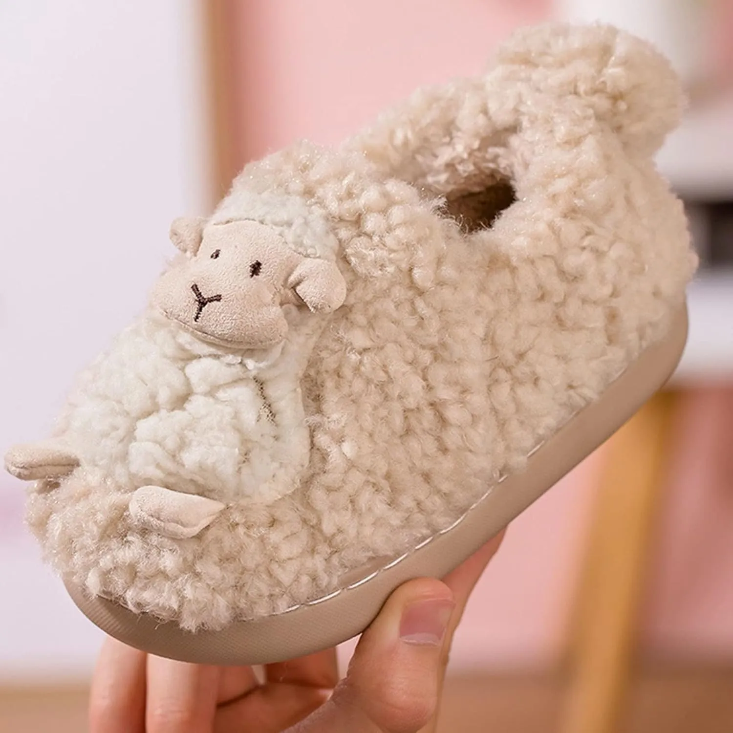 Toddler House Shoes Boys Fuzzy Slip On Slippers Soft Sole Flat Bottom Slipper Baby Non Slip Bedroom Slippers