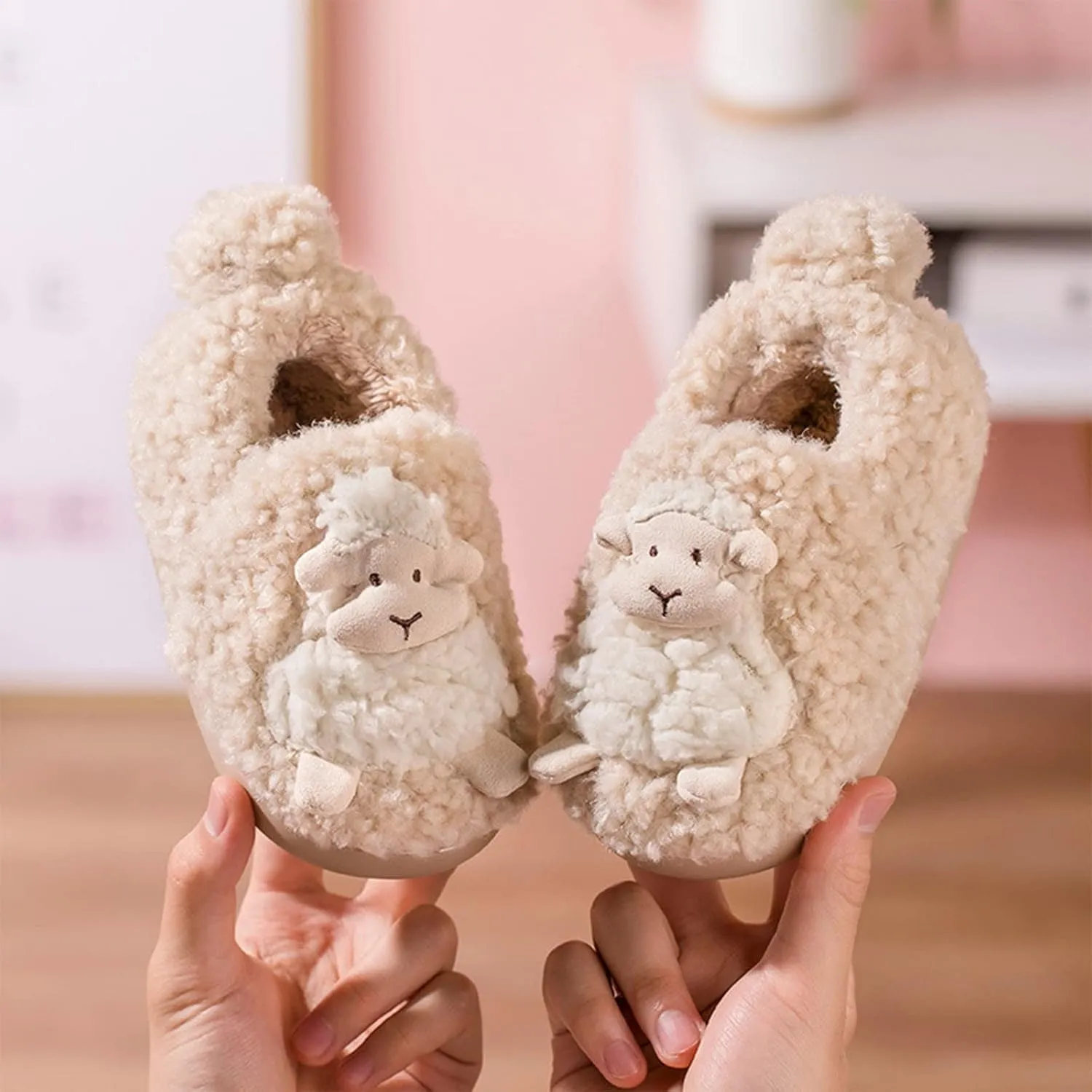 Toddler House Shoes Boys Fuzzy Slip On Slippers Soft Sole Flat Bottom Slipper Baby Non Slip Bedroom Slippers