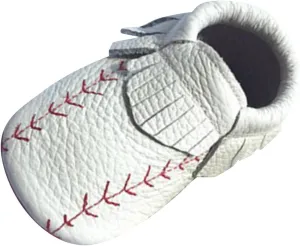Toddler Infant Baseball Pattern Leather Shoes Unisex Soft Sole Slip On Prewalker Casual Sports Athletic Sneaker