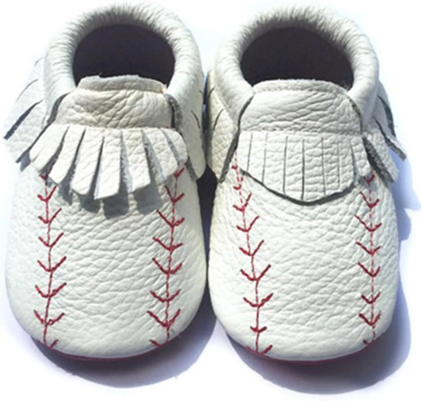 Toddler Infant Baseball Pattern Leather Shoes Unisex Soft Sole Slip On Prewalker Casual Sports Athletic Sneaker