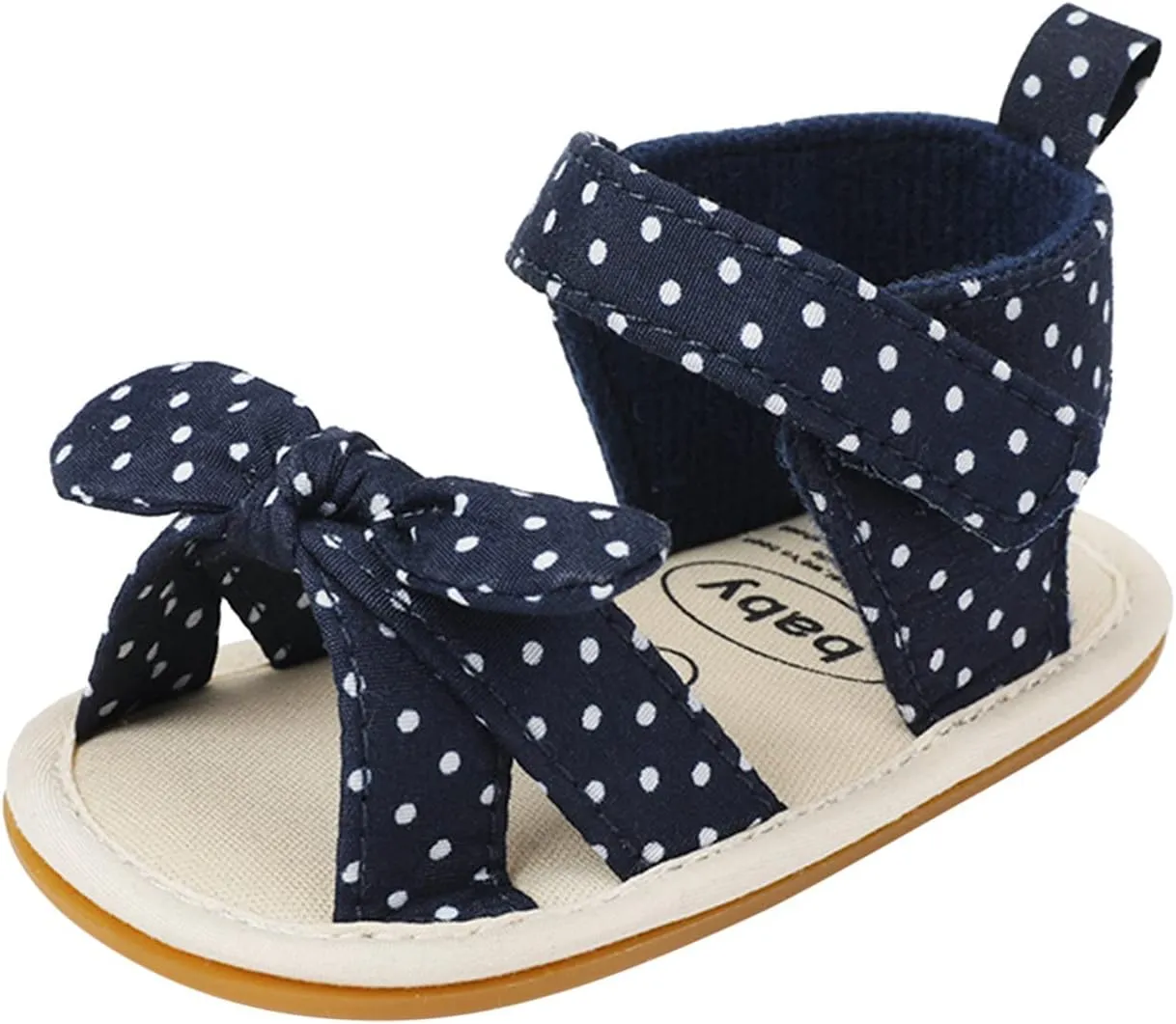 Toddler Kids Infant Girls Dots Prints Bowknot Dots Prints Princress Shoes Soft Sole The Floor Barefoot Non Slip First Walkers Prewalker Shoes Girl Water Shoes Size 6
