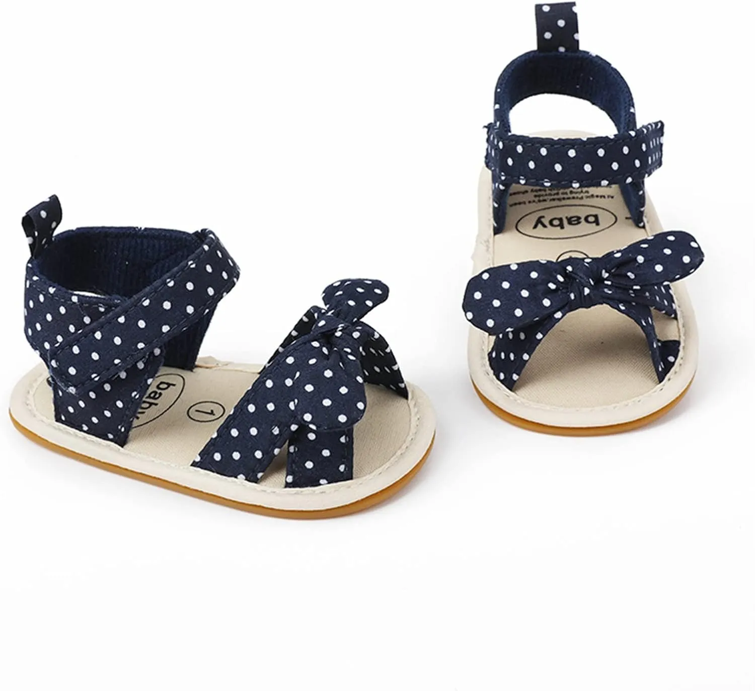 Toddler Kids Infant Girls Dots Prints Bowknot Dots Prints Princress Shoes Soft Sole The Floor Barefoot Non Slip First Walkers Prewalker Shoes Girl Water Shoes Size 6