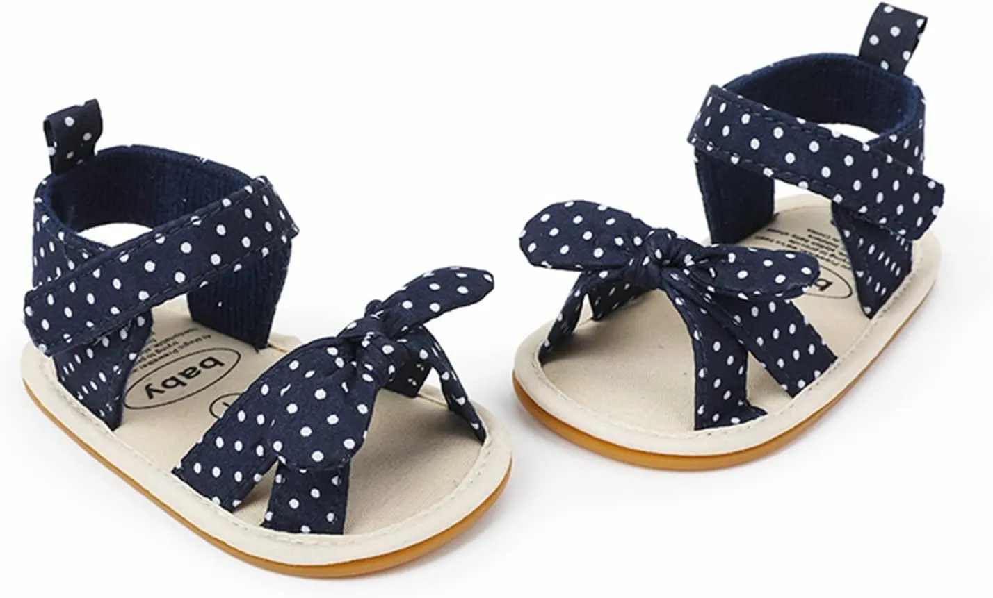 Toddler Kids Infant Girls Dots Prints Bowknot Dots Prints Princress Shoes Soft Sole The Floor Barefoot Non Slip First Walkers Prewalker Shoes Girl Water Shoes Size 6