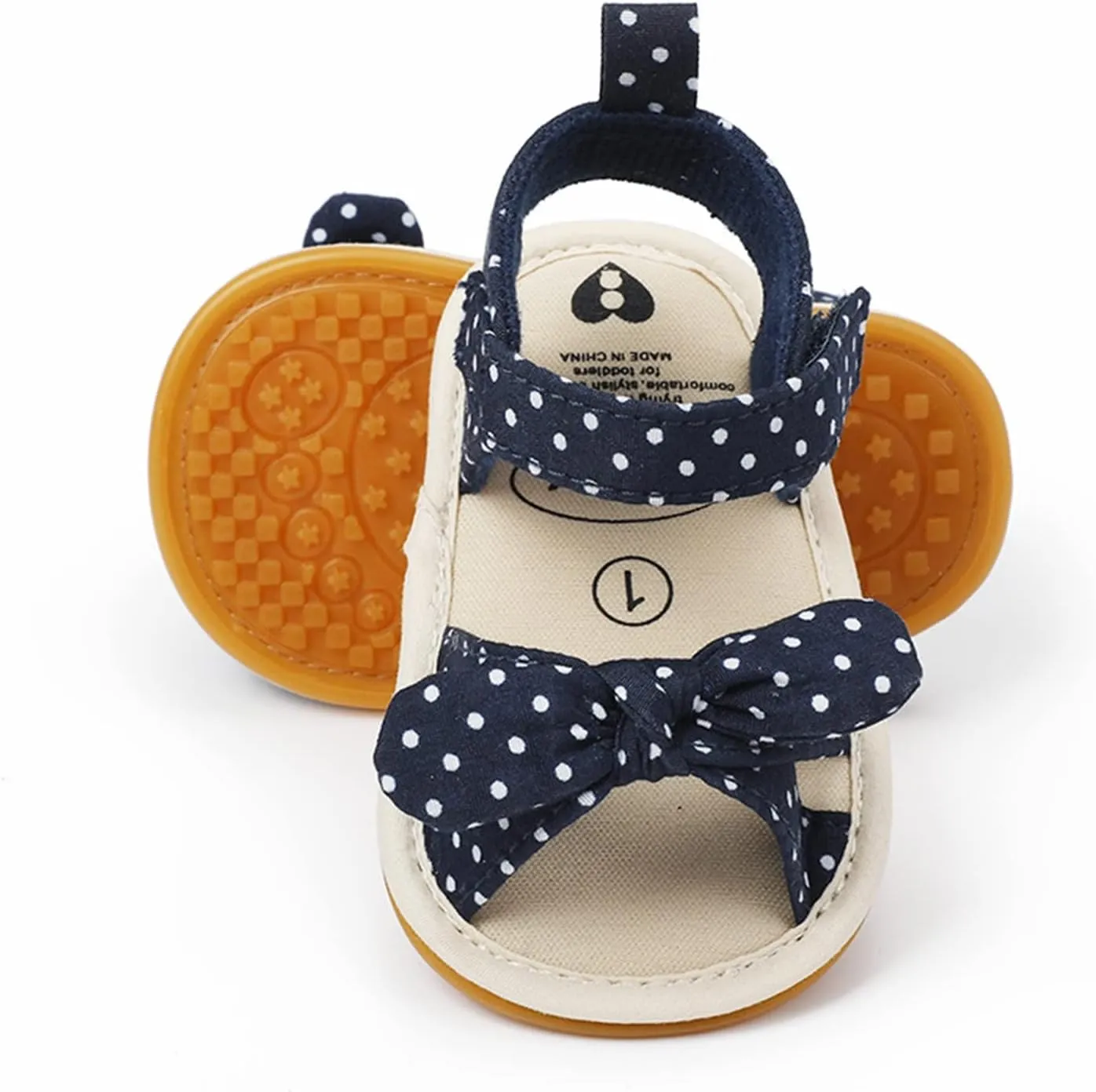 Toddler Kids Infant Girls Dots Prints Bowknot Dots Prints Princress Shoes Soft Sole The Floor Barefoot Non Slip First Walkers Prewalker Shoes Girl Water Shoes Size 6