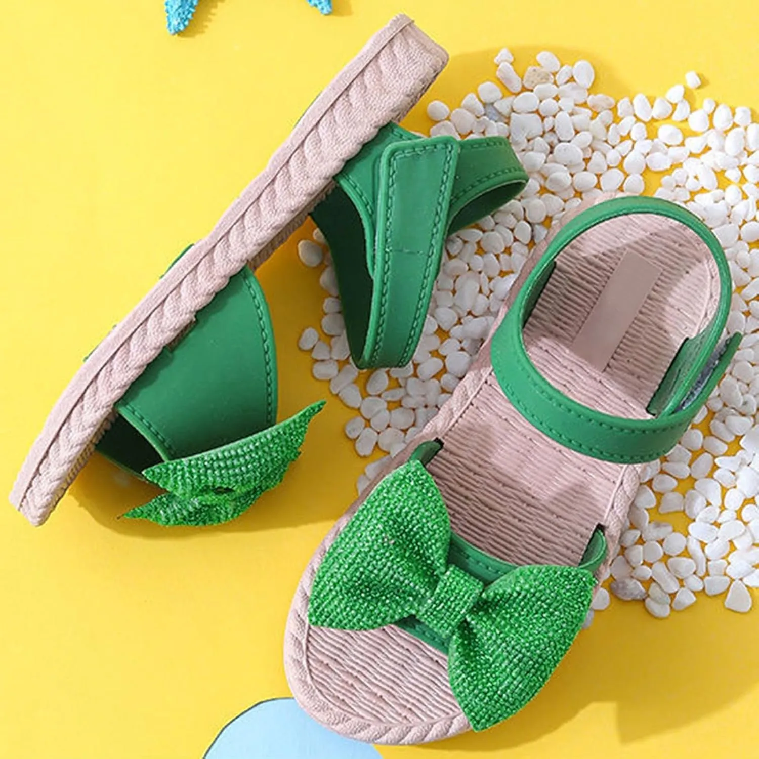 Toddler Kids Infant Girls Soild Bowknot Princress Shoes Soft Sole Non Slip First Walkers Prewalker Girls Wedding Sandals