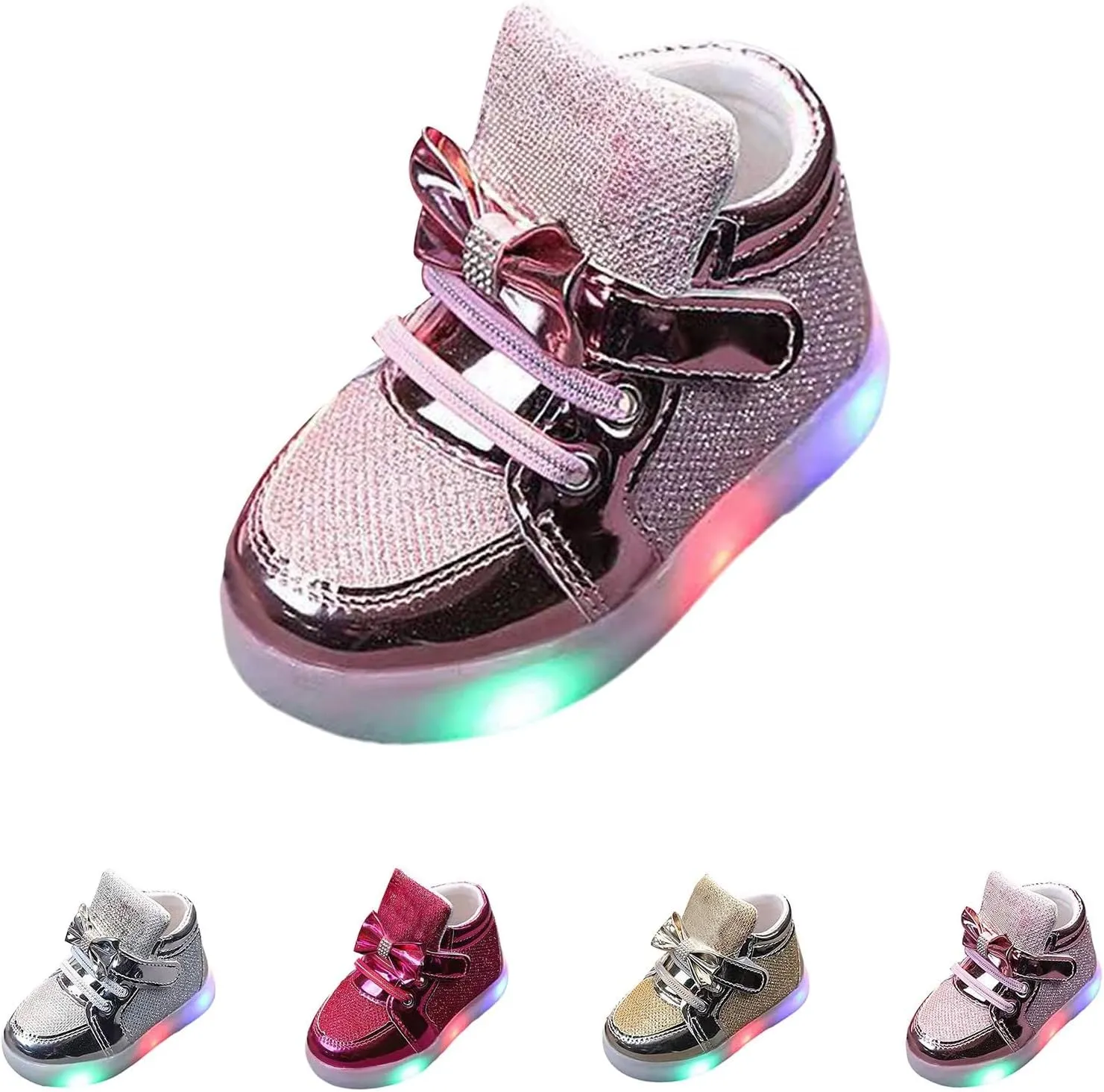 Toddler Kids Light Up Shoes Fashion LED Light Baby Shoes Casual Children Shoes Boys Girls Fashion Tennis Sneakers