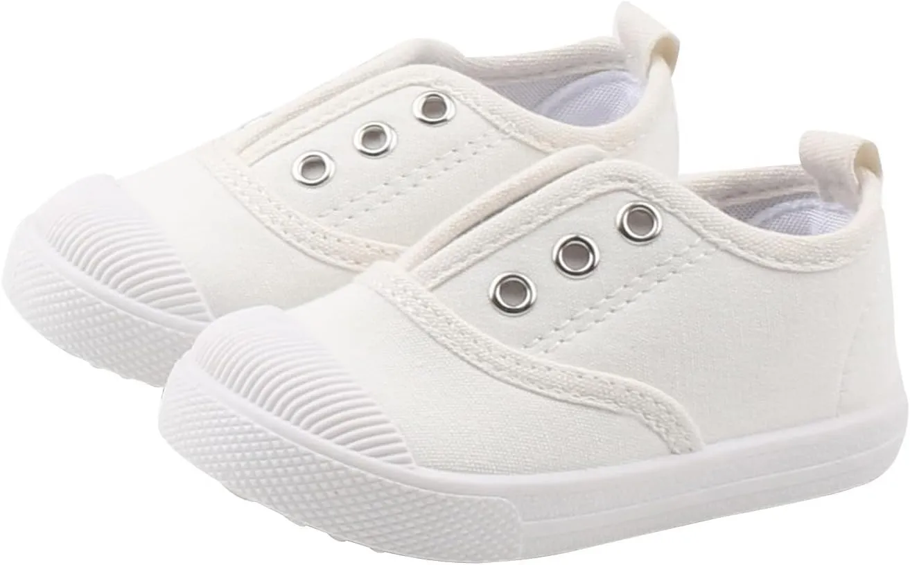 Toddler Shoes Baby Girl Sneaker Kids Boy Casual Canvas Slip on Walking Shoes Lightweight