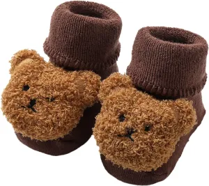 Toddler Shoes Boys Warm Winter Baby Shoes Cartoon Bear Shape Cute Baby Shoes Baby Soft Sole Baby Shoes