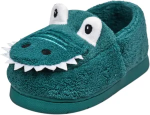 Toddler Slippers Winter Girl Boy Cute Dinosaur House Slipper Kids Warm Fuzzy Slippers Soft Plush Indoor Baby Shoes
