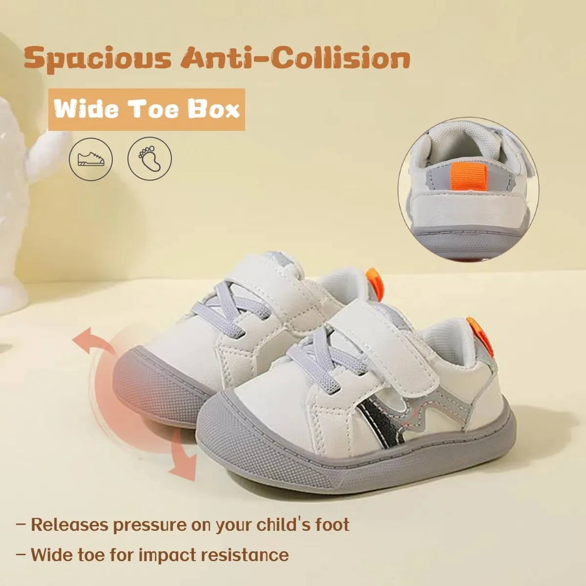 Toddler Sneakers Boys Girls Wide Toe Box Barefoot Shoes Preschool Comfortable First Walking Shoes Running Outdoor Activities