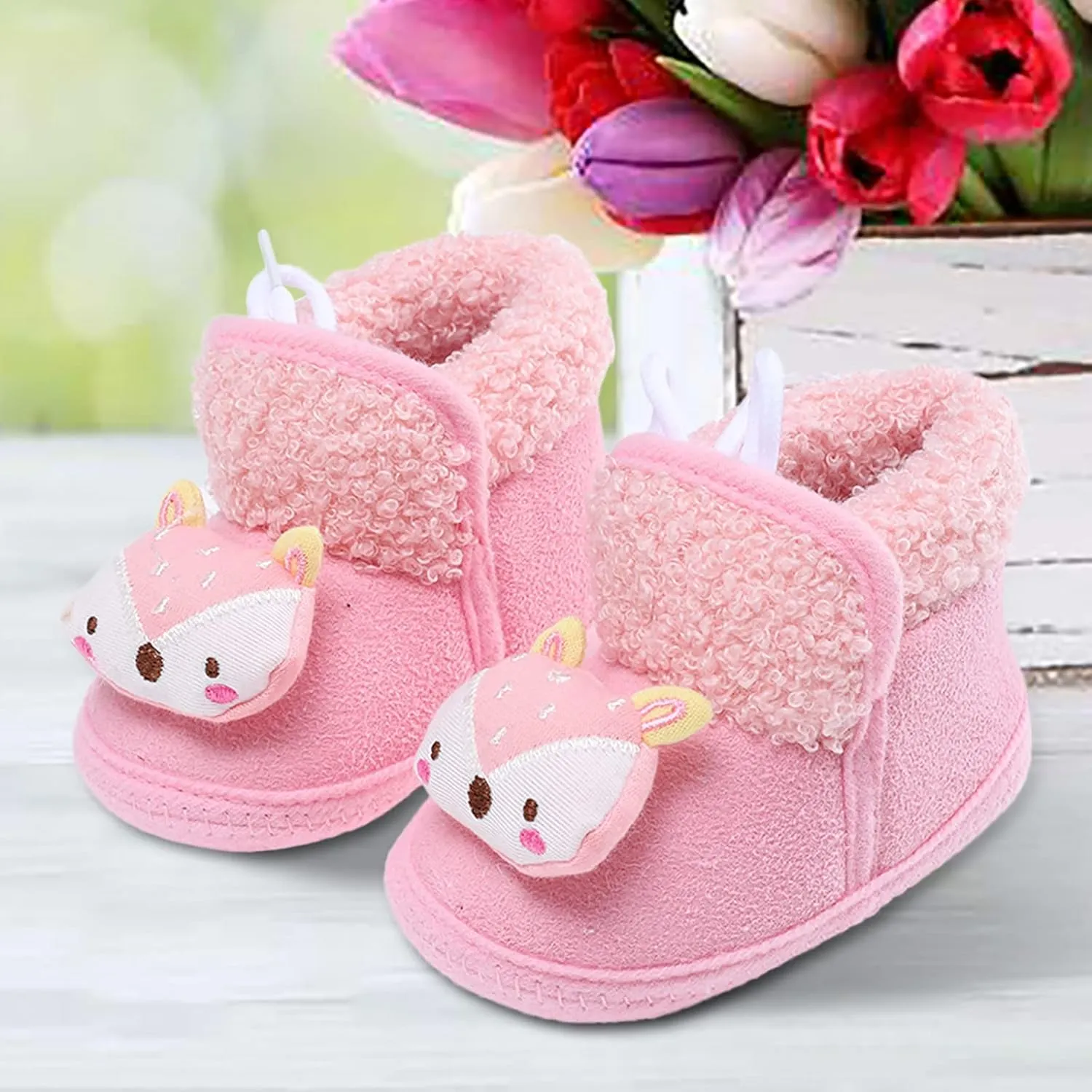 Toddler Walking Shoes Baby Girls Boys Warm Shoes Soft Sole Booties Snow Boots Infant Comfortable Shoes