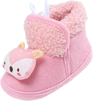 Toddler Walking Shoes Baby Girls Boys Warm Shoes Soft Sole Booties Snow Boots Infant Comfortable Shoes