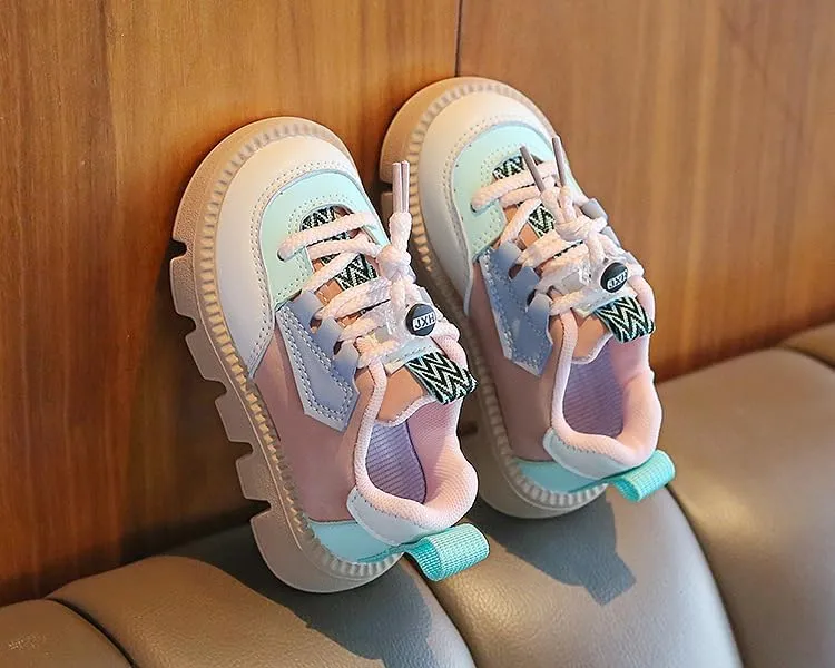 Toddler Walking Shoes Chunky Girls Boys Barefoot Shoes Slip Resistant Baby Running Shoes Soft Sole