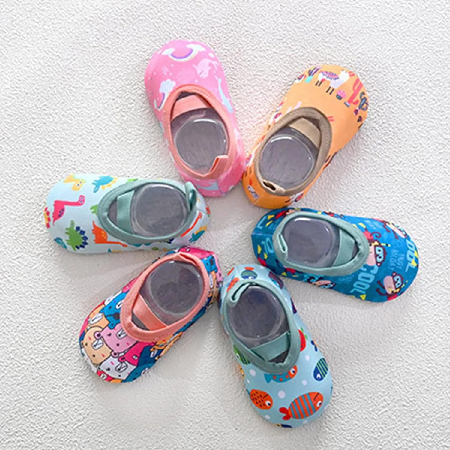 Toddler Water Shoes Swim Socks with Grips Baby First Walking Slippers Slip on Sneakers Beach Barefoot Shoes for Kids