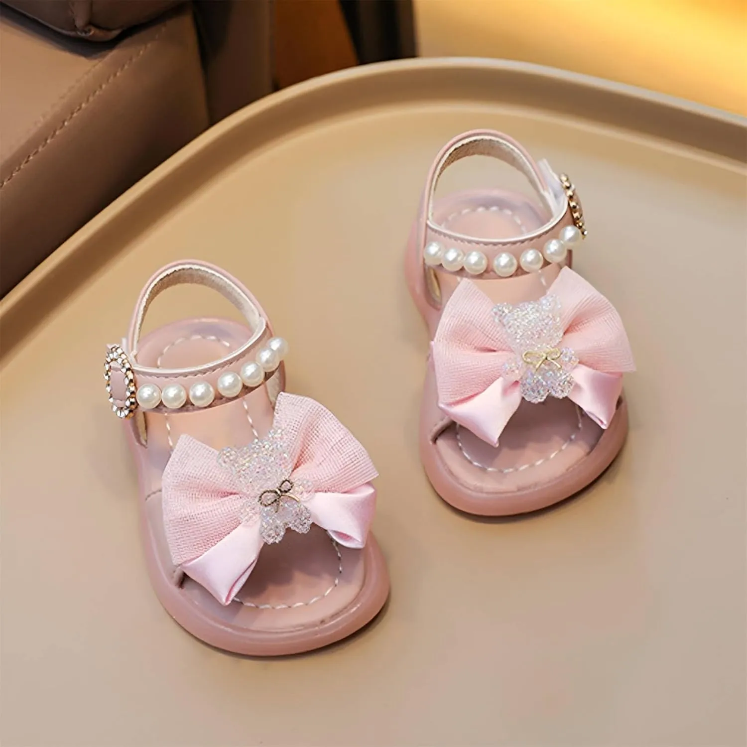 toddlers sandal For Children Wearing Beach Shoes Pearl Soft Sole