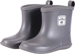 Tree Grandpa Toddler Rain Boots Baby Kids Easy-on Rain shoes Children Waterproof Shoes for Boys Girls(1-6 Years)