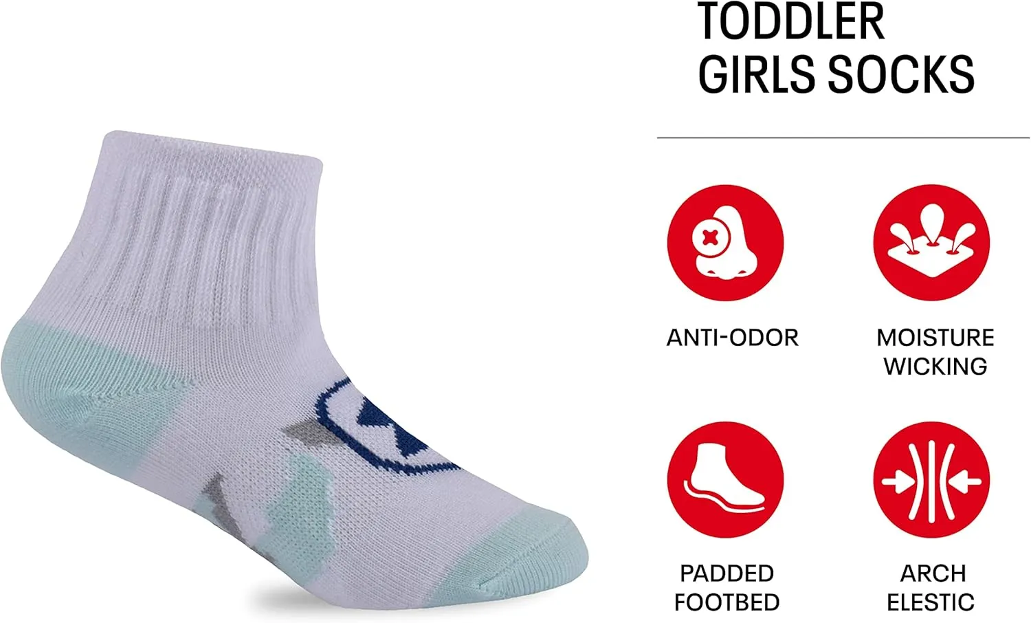 Under Armour Baby Girls Multi Pack Camo Heart Essentials Quarter Sock