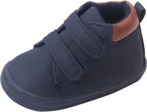Unisex Baby Boys Girls High-Top Ankle Sneakers Soft Rubber Sole Infant Toddler Cowboy xford First Walking Shoes