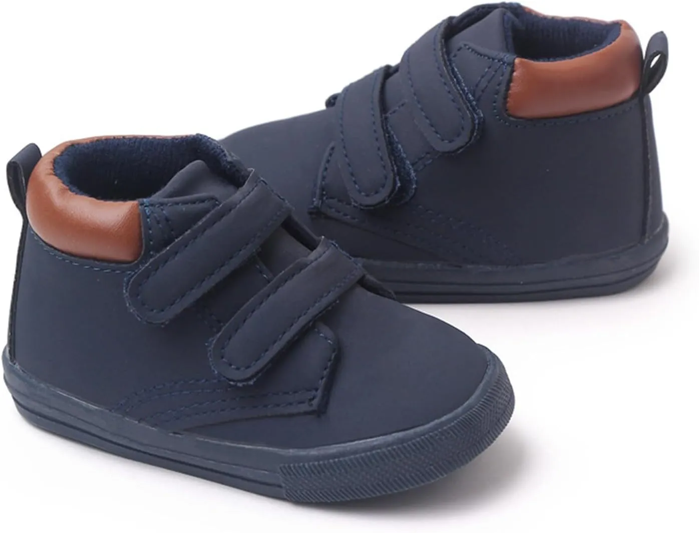 Unisex Baby Boys Girls High-Top Ankle Sneakers Soft Rubber Sole Infant Toddler Cowboy xford First Walking Shoes