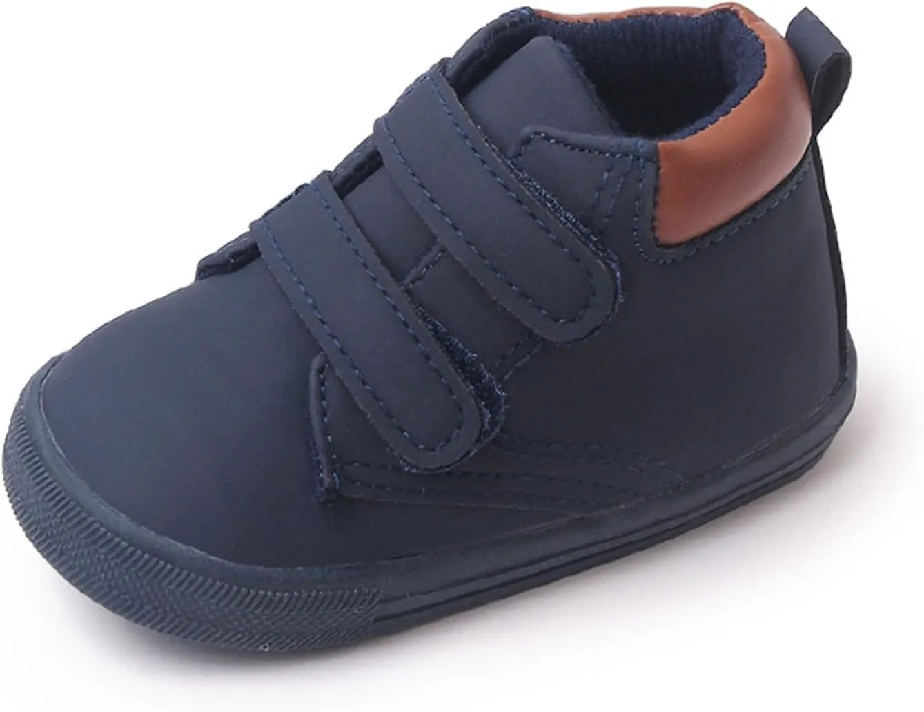 Unisex Baby Boys Girls High-Top Ankle Sneakers Soft Rubber Sole Infant Toddler Cowboy xford First Walking Shoes