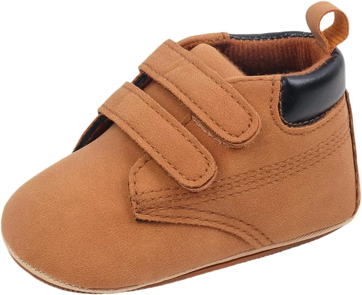 Unisex Baby Girls Boys High-top Shoes, Newborn Infant Anti-Slip Soft Sole First Walking Breathable Sneakers