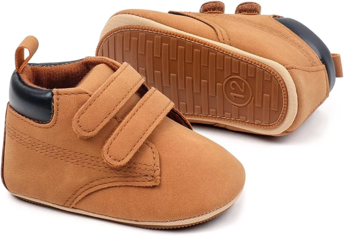 Unisex Baby Girls Boys High-top Shoes, Newborn Infant Anti-Slip Soft Sole First Walking Breathable Sneakers