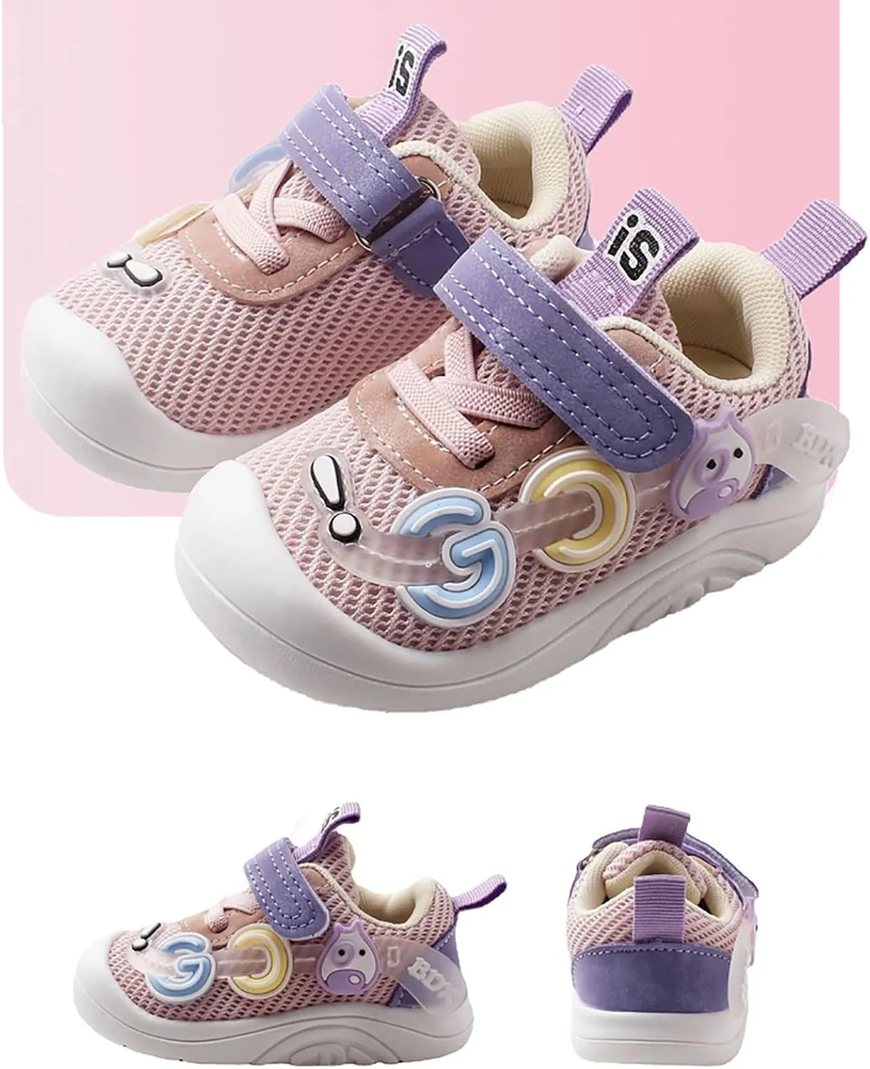 Unisex Baby Shoes Boys Girls Infant Sneakers Non-Slip Soft Rubber Sole Toddler Lightweight First Walking Shoes Boys