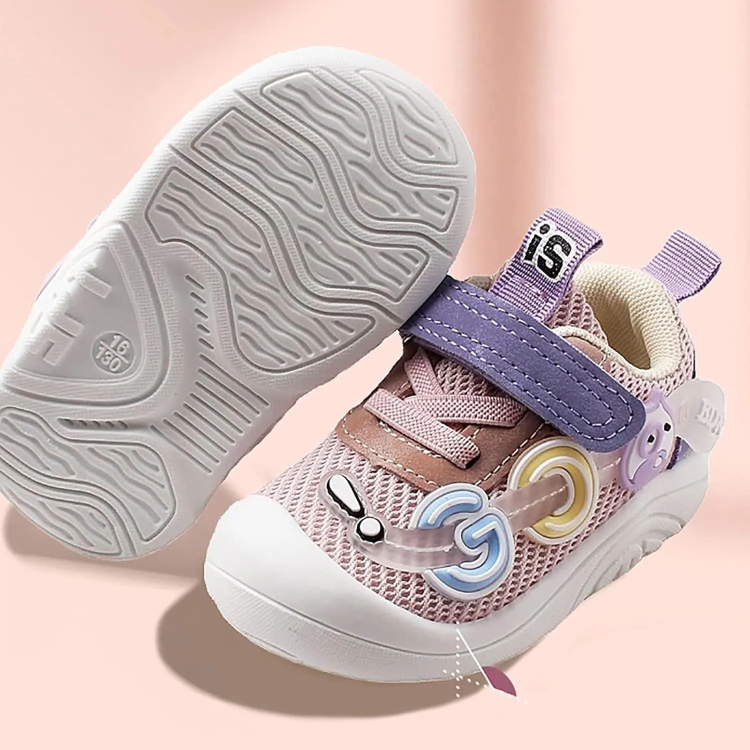 Unisex Baby Shoes Boys Girls Infant Sneakers Non-Slip Soft Rubber Sole Toddler Lightweight First Walking Shoes Boys