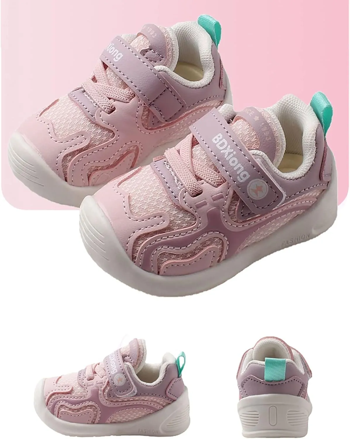Unisex-Child Athletic Crib Shoe Infant Baby Boys Girls Sneaker Leather Soft Sole Non-Slip Outdoor Toddler Casual