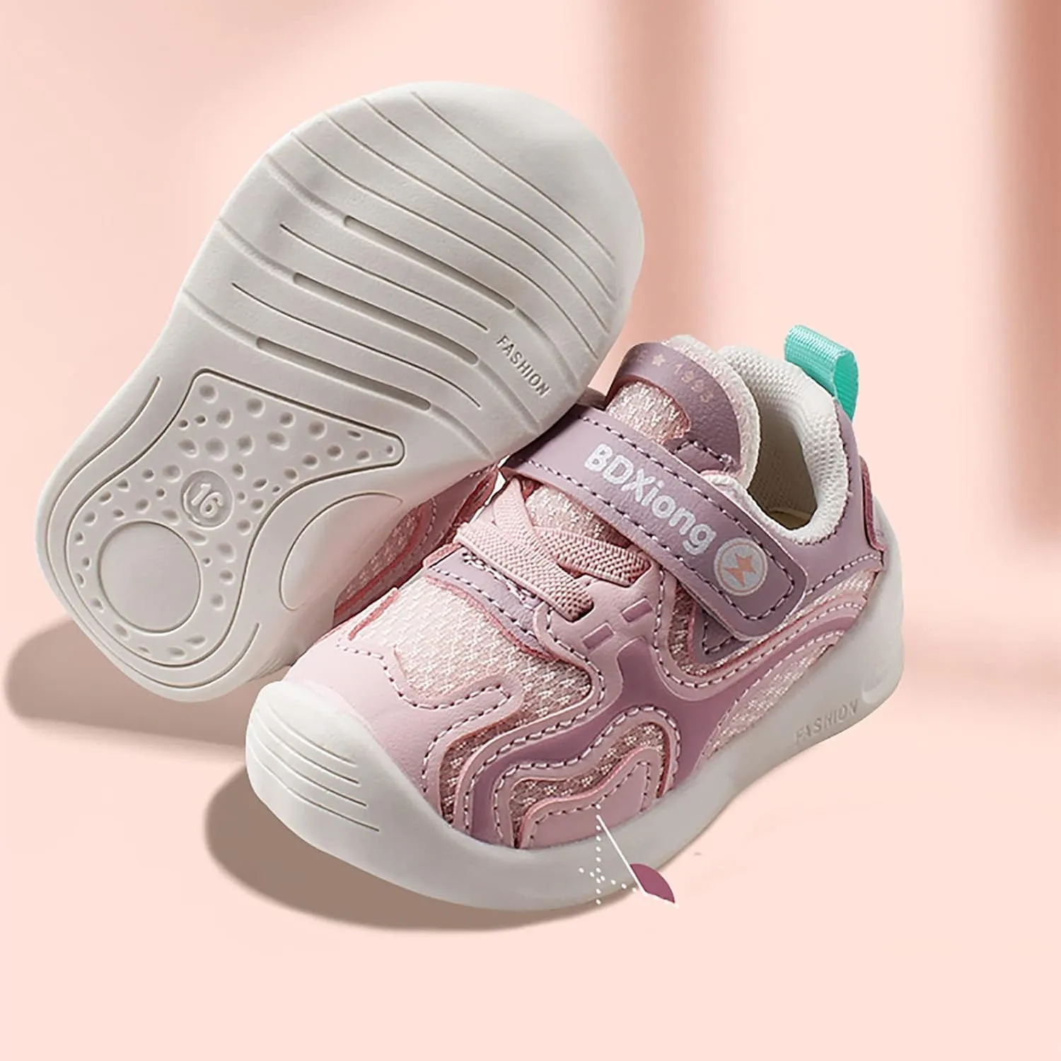 Unisex-Child Athletic Crib Shoe Infant Baby Boys Girls Sneaker Leather Soft Sole Non-Slip Outdoor Toddler Casual