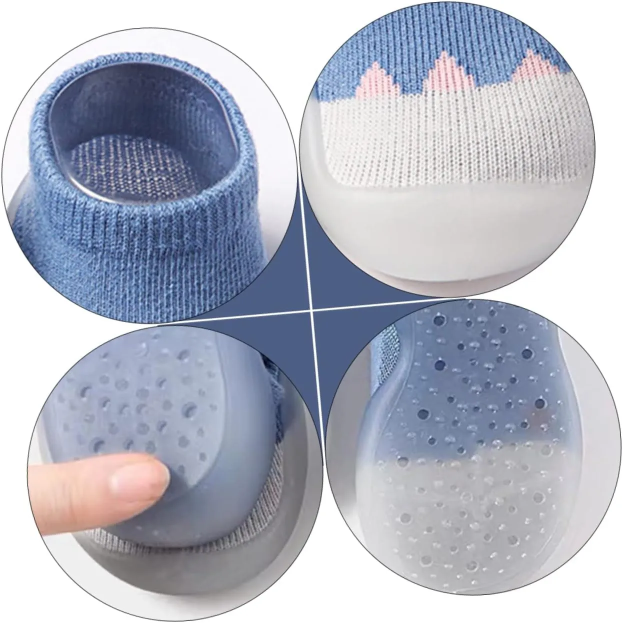 VALICLUD Socks Shoes First Babies Slipper Socks House Shoes Non Socks White Indoor Knitted Walking