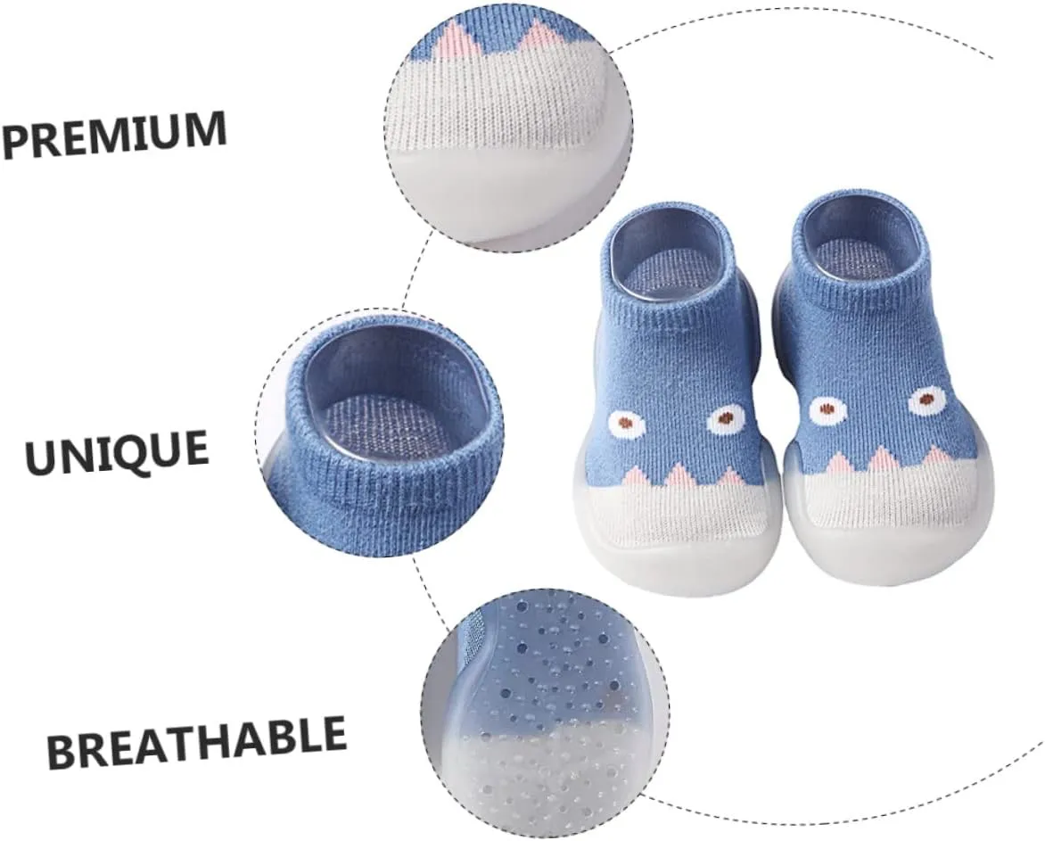VALICLUD Socks Shoes First Babies Slipper Socks House Shoes Non Socks White Indoor Knitted Walking