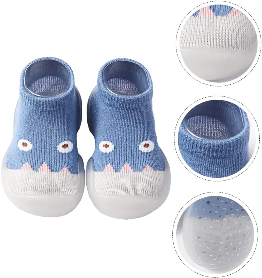 VALICLUD Socks Shoes First Babies Slipper Socks House Shoes Non Socks White Indoor Knitted Walking