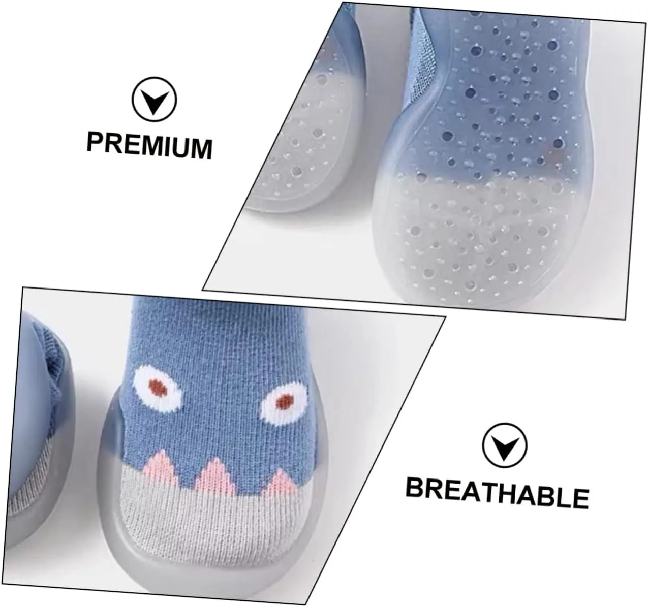 VALICLUD Socks Shoes First Babies Slipper Socks House Shoes Non Socks White Indoor Knitted Walking
