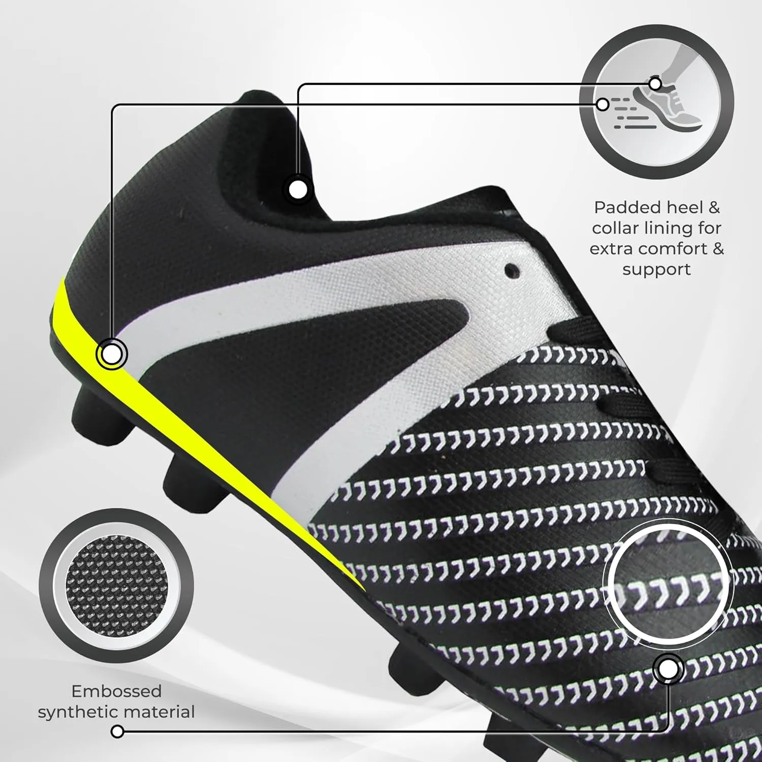 Vizari USA Impact Soccer Cleats for Kids  Youth Firm Ground Football Shoes | Breathable Design for Toddler, Little Kid & Big Kid Players