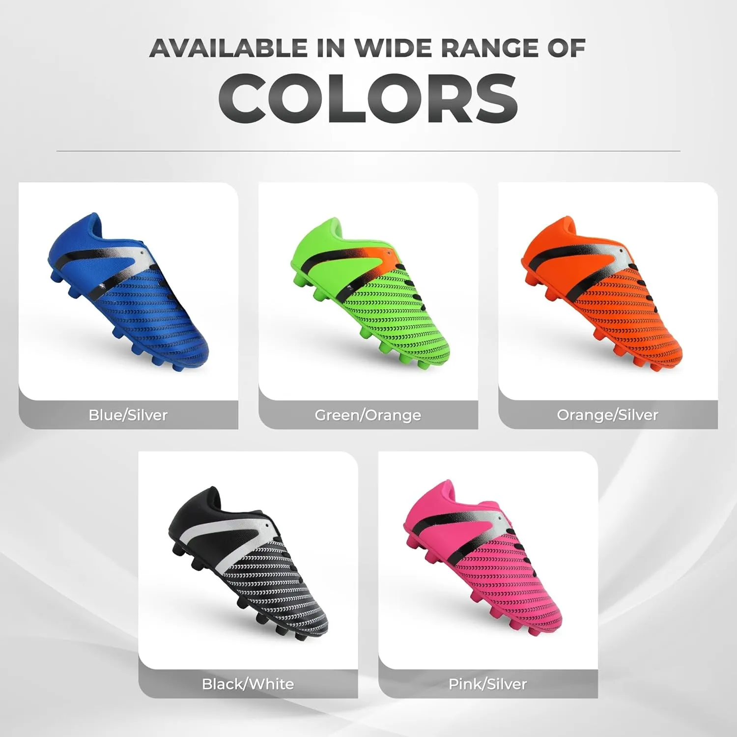Vizari USA Impact Soccer Cleats for Kids  Youth Firm Ground Football Shoes | Breathable Design for Toddler, Little Kid & Big Kid Players