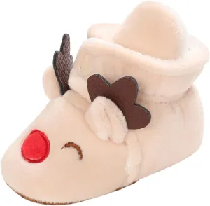 Walking Shoes Christmas Baby Cotton Boots Warm Cotton Shoes Soft Comfortable Infant Toddler Warming Soft Sole Sneakers