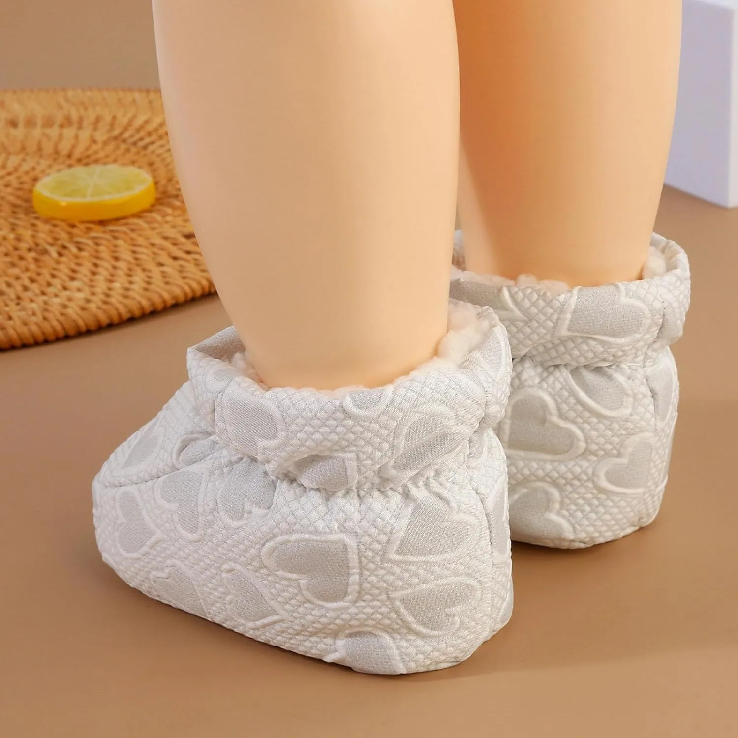 Warm Fur Baby Boots, Baby Plush Cotton Toddler Shoes, Cozy Fleece Baby Booties, Soft Sole Warm Booties (Yellow,11.5cm/8-11 Months)