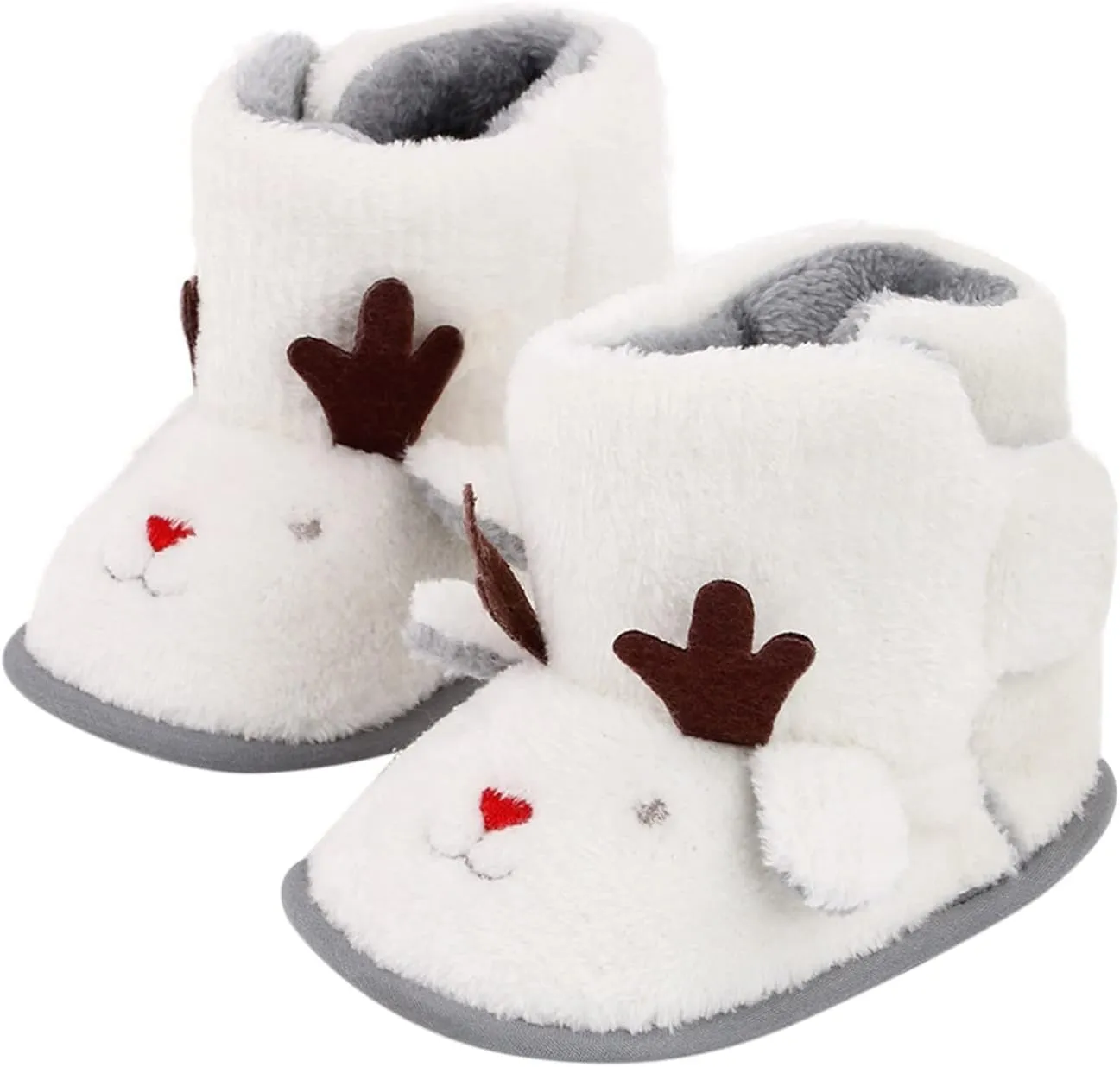 Warm Winter Baby Shoes Cartoon Deer Shape Christmas Baby Shoes Baby Soft Sole Toddler Shoes Newborn Gowns for Girls