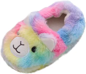 XIMIN Toddler Kids Baby Warm Shoes Boys Girls Cartoon Soft-Soled Slippers Soft Sole Anti-slip Slippers Lightweight Shoes