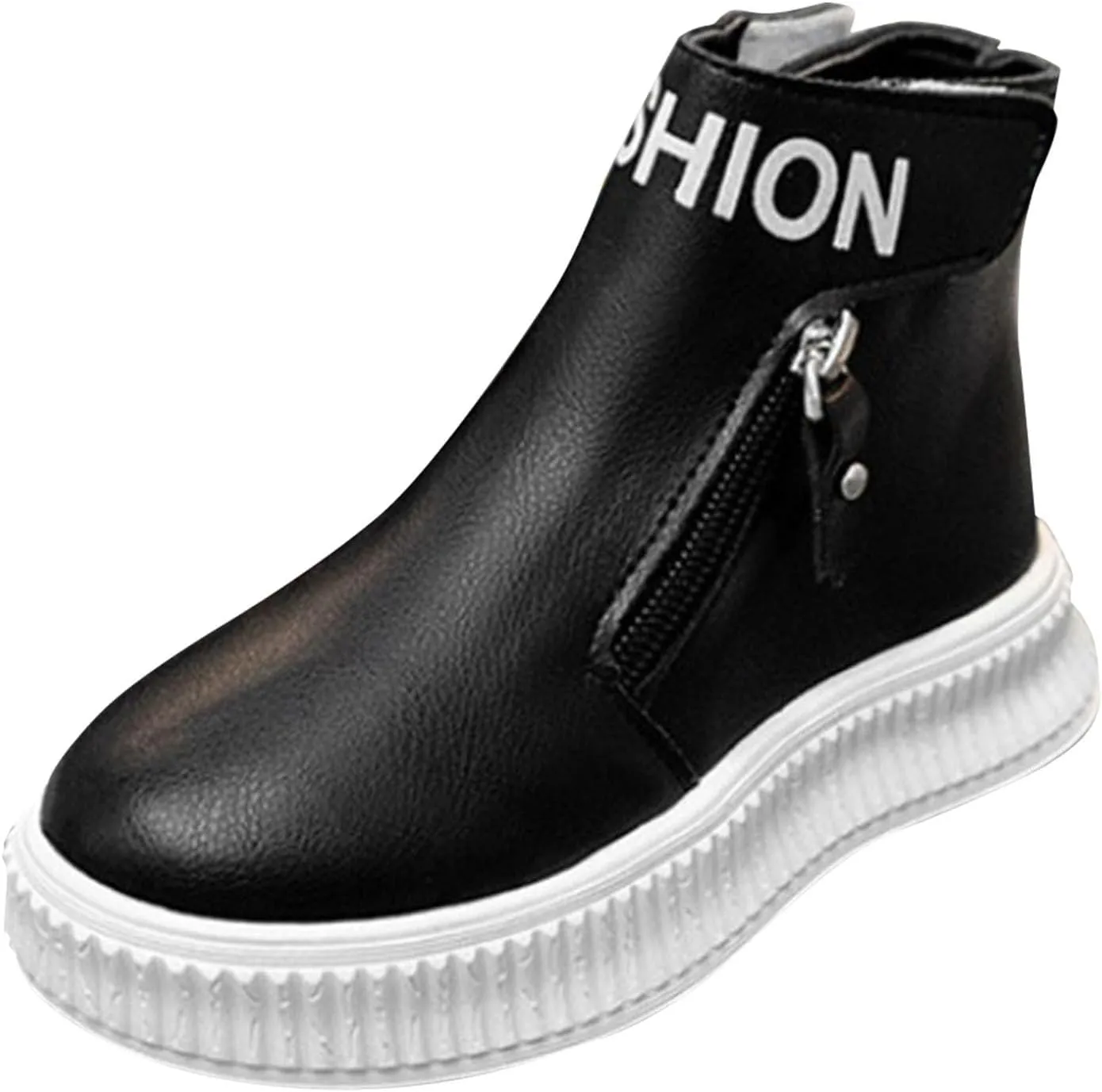 Youth Snow Boots Girls Casual Shoes Leather Soft Sole Ankle Boots Warm Winter Boots for Kids Boys Toddler